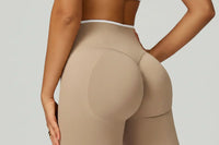 Ensemble Yoga Femme 2 Pièces Sans Couture - Legging Taille Haute et Soutien-Gorge Color Block