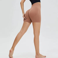 Short de Sport Femme Sans Couture Taille Haute 7,6 cm - Effet Fessier Galbé