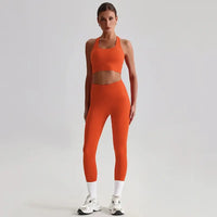 Ensemble Yoga Femme 2 Pièces - Soutien-Gorge Dos Croisé et Legging Taille Haute - JYTZ8697