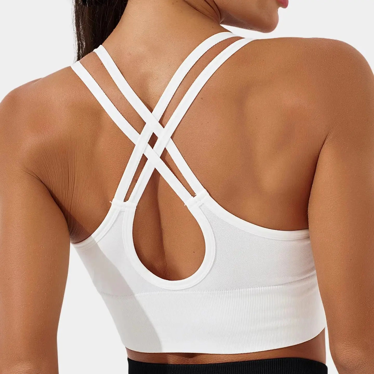 Top Yoga Femme Dos Nu Sans Manches Respirant Maintien Moyen - BG007