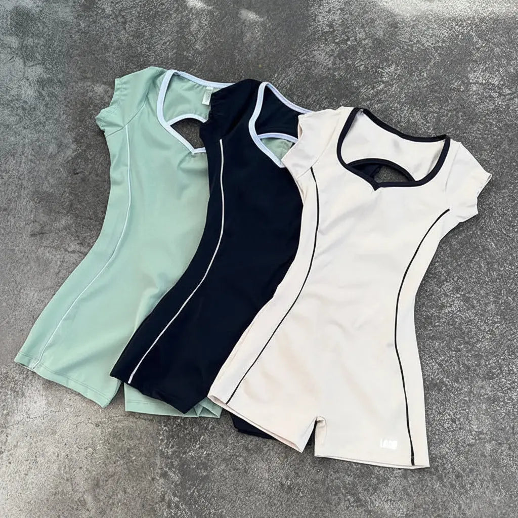 Body Femme Sport Sans Manches Dos Nu - Color Block et Séchage Rapide