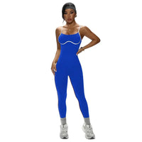 Body Femme Sans Couture Décolleté en V Sans Manches - Bloc Couleur Côtelé Séchage Rapide - lt4158