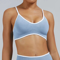 Ensemble Yoga Femme 2 Pièces Bloc Couleur Léopard Sans Couture - New Trend