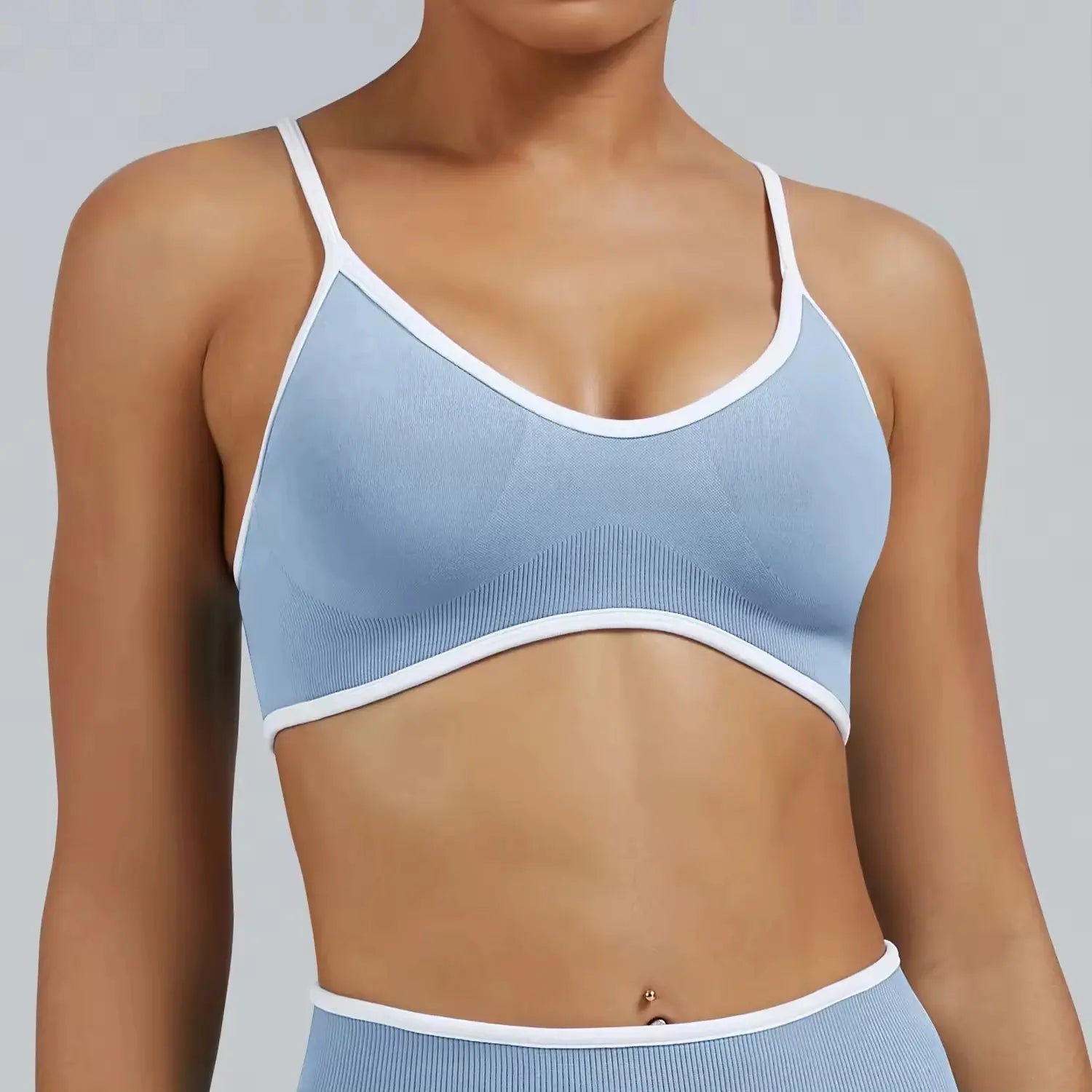 Ensemble Yoga Femme 2 Pièces Bloc Couleur Léopard Sans Couture - New Trend