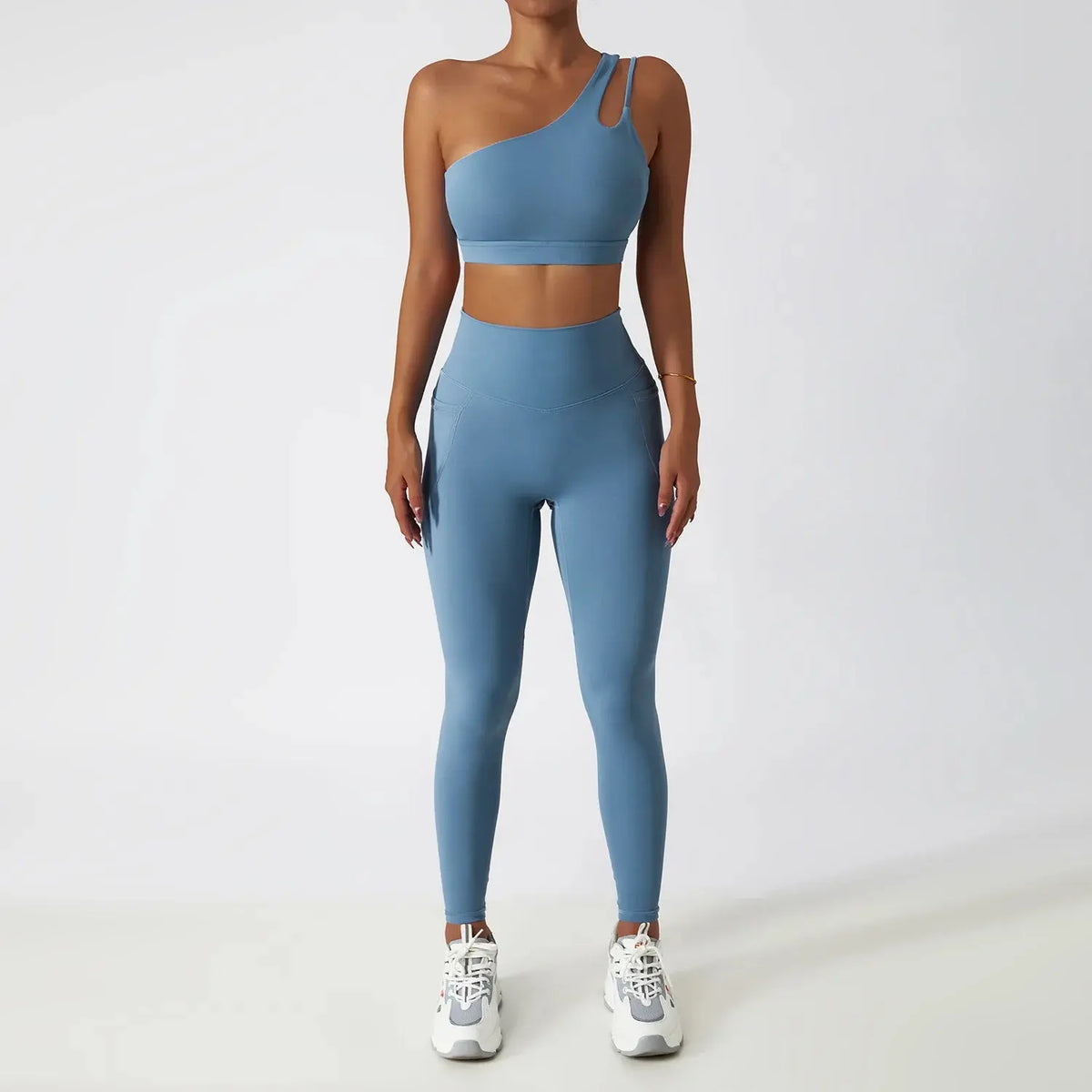 Ensemble Yoga Femme 2 Pièces - Débardeur et Legging Taille Haute