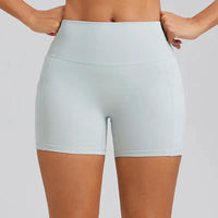 Short de Yoga Femme Taille Haute Poches Latérales Effet Peach Butt Respirant - BM-SR819