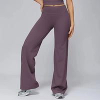 Pantalon Yoga Femme Droit Large - Taille Haute et Contrôle Abdominal