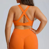 Ensemble Fitness Femme Grande Taille 3 Pièces - Soutien-Gorge, Legging et Veste