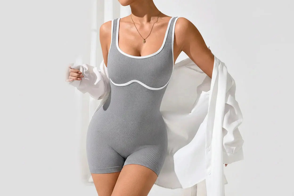 Short Femme Sans Couture à Bretelles Spaghetti - Nylon Spandex Antifroisse pour Running et Fitness