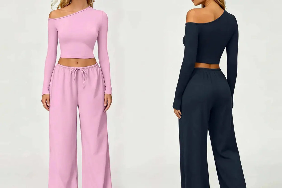 Pantalon Asymétrie jambe large taille haute ROYLES