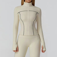Veste Yoga Femme Slim à Ouverture pour les Pouces - Coupe-Vent et Respirante EWT2036