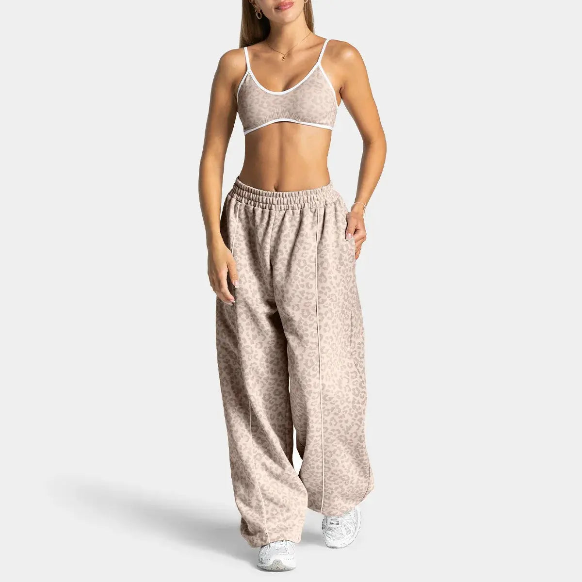 Ensemble de Sport Imprimé Léopard pour Femme