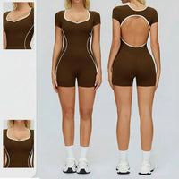 Body Femme Sport Sans Manches Dos Nu - Color Block et Séchage Rapide