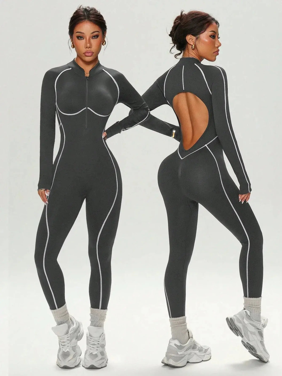 Body Yoga Femme Dos Nu Taille Haute Effet Push-Up - LT-86