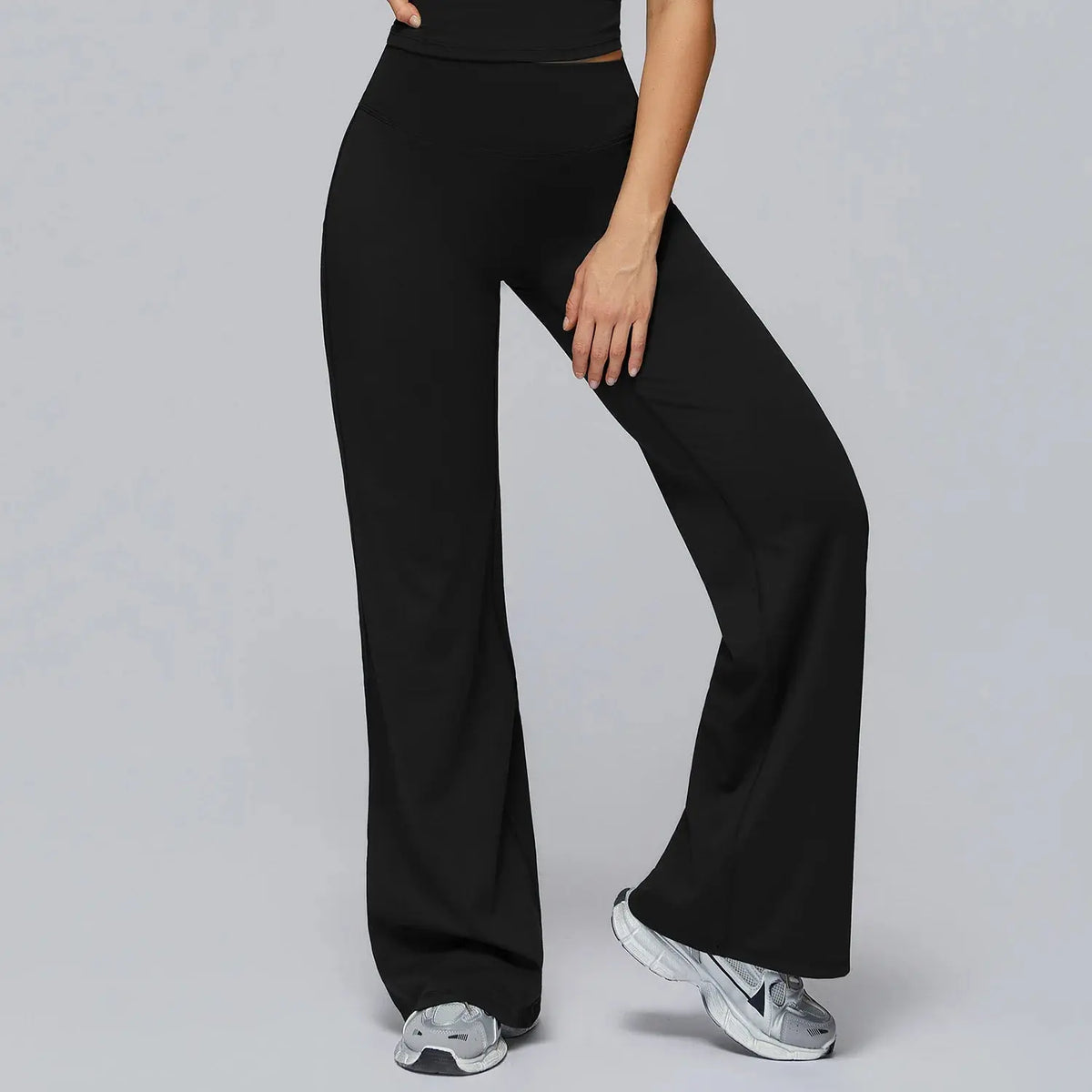 Pantalon Yoga Femme Droit Large - Taille Haute et Contrôle Abdominal