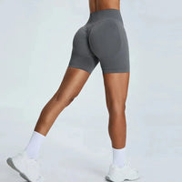Short de Sport Femme Sans Couture Taille Haute 7,6 cm - Effet Fessier Galbé