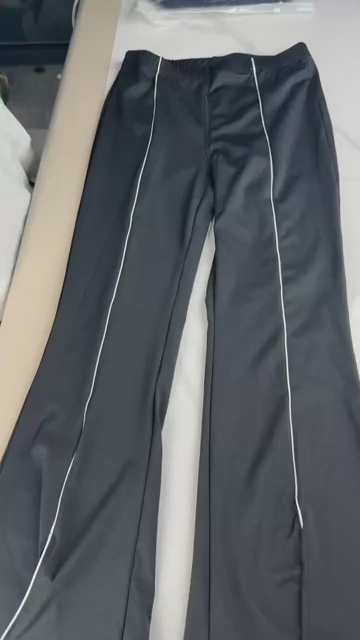 Pantalon Yoga Femme Taille Haute Légèrement Évasé - Compression et Séchage Rapide