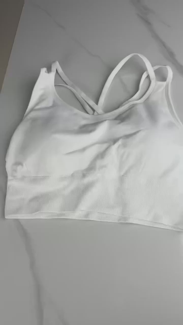Top Yoga Femme Dos Nu Sans Manches Respirant Maintien Moyen - BG007
