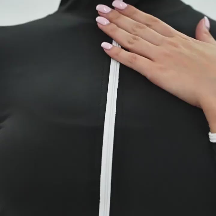 Ensemble de Yoga Femme à Rayures Blanches Automne