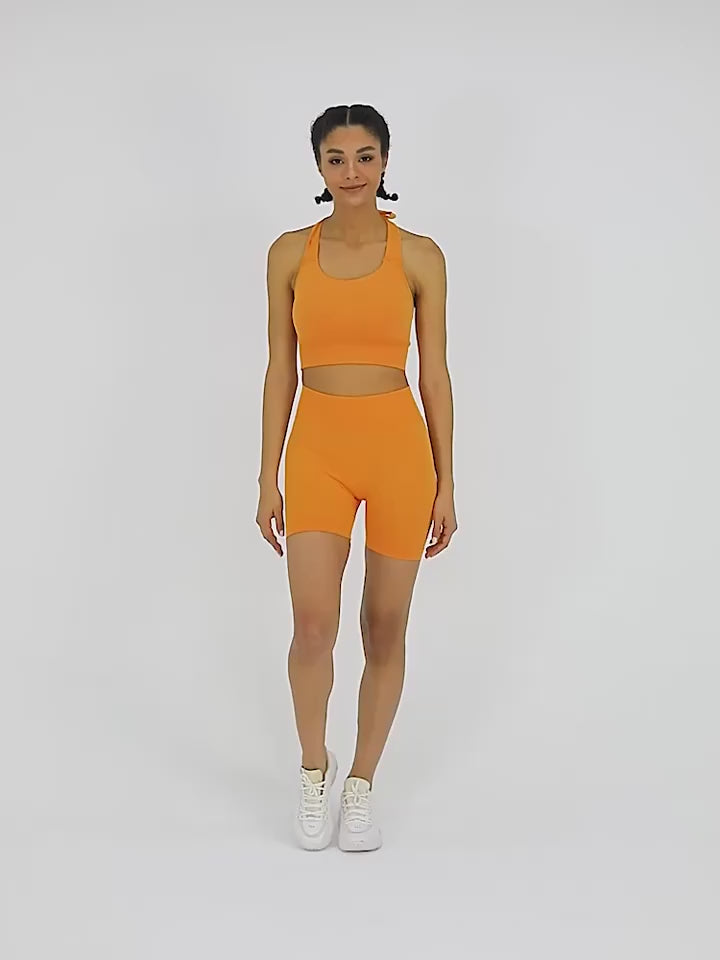 Short de Sport Femme Sans Couture Taille Haute 7,6 cm - Effet Fessier Galbé
